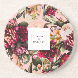 Romantisches Chrysanthemum auf Gossamer Pink Getränkeuntersetzer