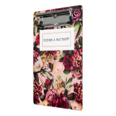 Romantisches Chrysanthemum auf Gossamer Pink Mini Klemmbrett (Gewinkelt2)