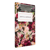 Romantisches Chrysanthemum auf Gossamer Pink Mini Klemmbrett (Schrägansicht)