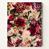 Romantisches Chrysanthemum auf Gossamer Pink Notizblock (Rückseite)