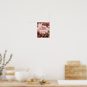 Romantisches Chrysanthemum auf Gossamer Pink Poster (Küche)