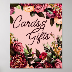 Romantisches Chrysanthemum auf Gossamer Pink Poster