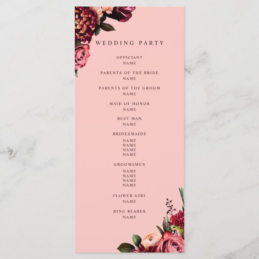 Romantisches Chrysanthemum auf Gossamer Pink Programm (Rückseite)