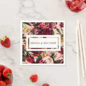 Romantisches Chrysanthemum auf Gossamer Pink Serviette (Beispiel)