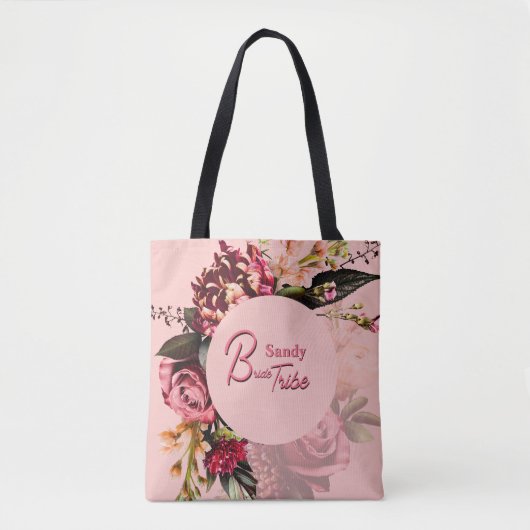 Romantisches Chrysanthemum auf Gossamer Pink Tasche (Vorderseite)