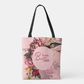 Romantisches Chrysanthemum auf Gossamer Pink Tasche (Rückseite)