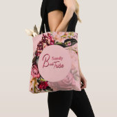 Romantisches Chrysanthemum auf Gossamer Pink Tasche (Von Nahem)