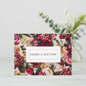 Romantisches Chrysanthemum auf Mauve Chalk (Stehend Vorderseite)