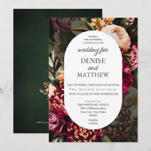 Romantisches Chrysanthemum für SmaragdWedding Einladung