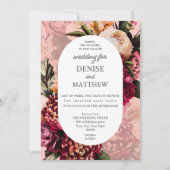 Romantisches Chrysanthemum über Almond Gossamer Pi Einladung (Vorderseite)