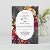 Romantisches Chrysanthemum zur Aquamarinen Hochzei Einladung (Stehend Vorderseite)