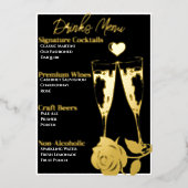 Romantisches Cocktail Party Bar Menü (Vorderseite)