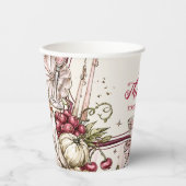 Romantisches Coquette Friendsgiving-Dinner Pappbecher (Vorderseite)