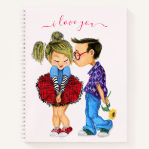 Romantisches Coupé - I Liebe You Notizblock