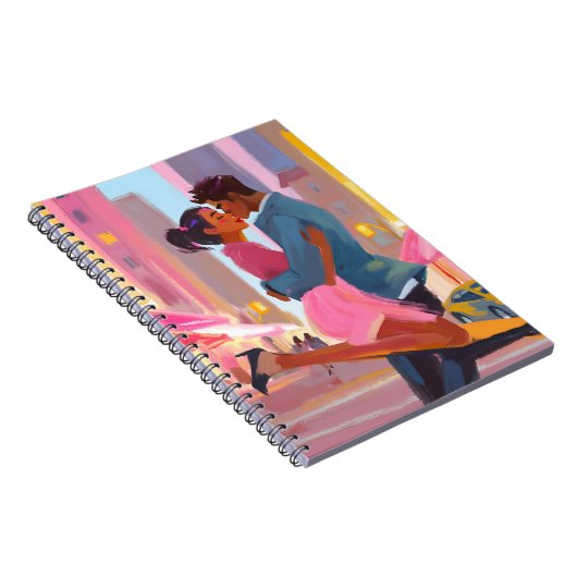 Romantisches Coupé-Notebook - farbenfrohe Liebe Jo Notizblock (Rechte Seite)