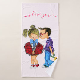 Romantisches Couple Bath Set - Liebe