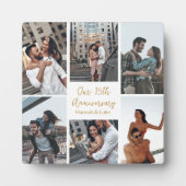 Romantisches Couple Collage Anniversary Custom Fot Fotoplatte (Vorderseite)