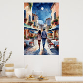 Romantisches Couple Poster (Küche)