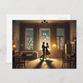 Romantisches Couple-Tanzen auf Zuhause Postkarte (Vorne/Hinten)