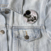 Romantisches Couple Vintag Retro Foto Elegante Lie Button (Beispiel)