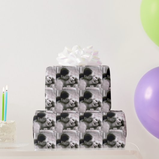 Romantisches Couple Vintag Retro Foto Elegante Lie Geschenkpapier (Partygeschenke)