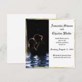 Romantisches Couple Water Save the Date Einladung (Vorne/Hinten)