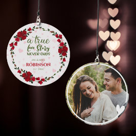 Romantisches Couple Watercolor Foto Windspiel