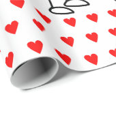 Romantisches Couple Wrapping Paper mit Herz Geschenkpapier (Rolleneckpunkt)