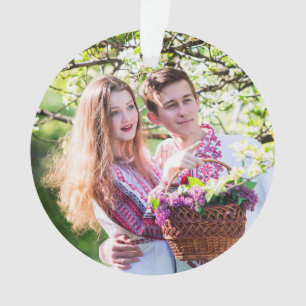 Romantisches Couple'Foto Weihnachtsdekoration Keep Ornament