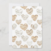 Romantisches Cream White Hearts Brautparty Einladung (Rückseite)