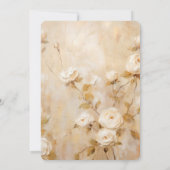 Romantisches Cream White Roses Confetti Brautparty Einladung (Rückseite)