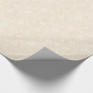 Romantisches Creme-Blumen-Muster Geschenkpapier
