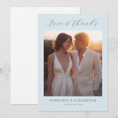 Romantisches Creme-Foto Dankeskarte (Vorne/Hinten)