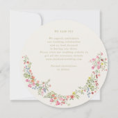 romantisches Dainty-Blumenbogen Frühjahr Hochzeit  Save The Date (Rückseite)