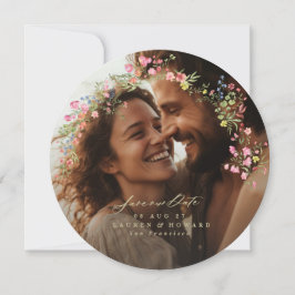 romantisches Dainty-Blumenbogen Frühjahr Hochzeit Save The Date