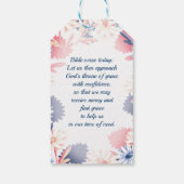 Romantisches Daisy-Blume-Muster Geschenkanhänger (Rückseite)