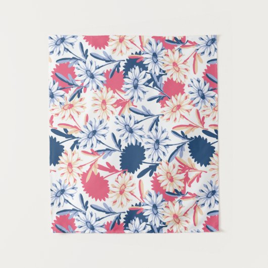 Romantisches Daisy-Blume-Muster Wandteppich (Vorderseite)