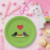 Romantisches Date mit Spaghetti Meatballs Pappteller (Party)