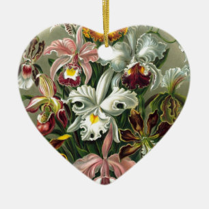 romantisches Datum BrautblumenHaeckel Orchideen Keramikornament