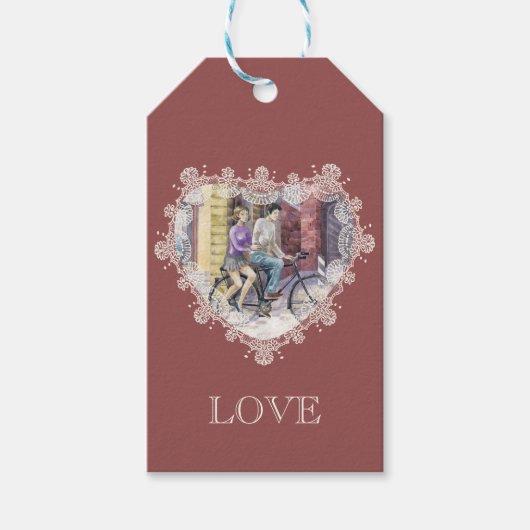 Romantisches Datum Geschenkanhänger (Vorderseite)