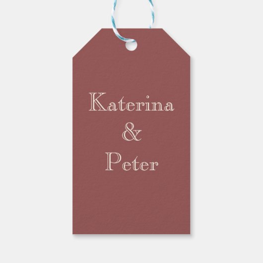 Romantisches Datum Geschenkanhänger (Rückseite)