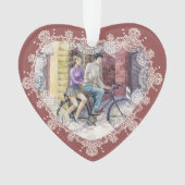 Romantisches Datum Ornament (Vorderseite)