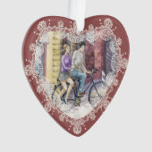 Romantisches Datum Ornament (Vorderseite)