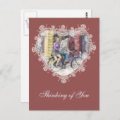 Romantisches Datum Postkarte (Vorne/Hinten)