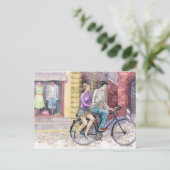 Romantisches Datum Postkarte (Stehend Vorderseite)