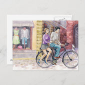 Romantisches Datum Postkarte (Vorne/Hinten)