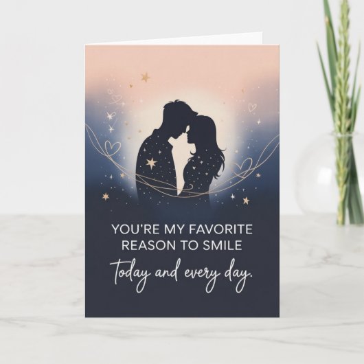 Romantisches Design für Boyfriend Karte (Vorderseite)