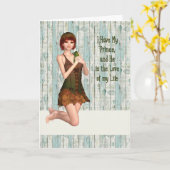 Romantisches Design in einem märchenhaften Ambient Karte (Gelbe Blume)