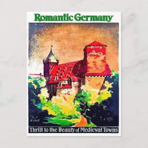 Romantisches Deutschland, mittelalterliche Burg Postkarte