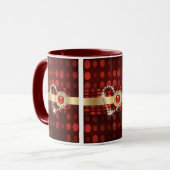 Romantisches Diamantherz Tasse (Vorderseite Links)
